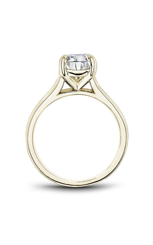 14K Yellow Gold Solitaire Round Engagement Ring