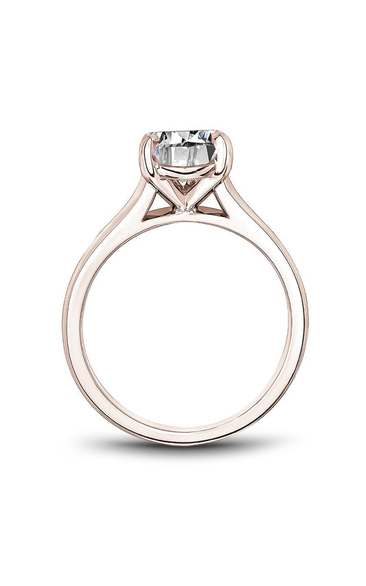 14K Rose Gold Solitaire Oval Engagement Ring
