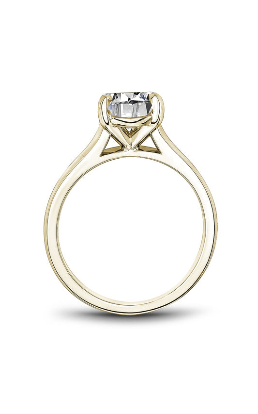 14K Yellow Gold Solitaire Oval Engagement Ring