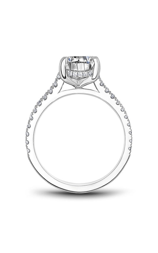 Platinum Sidestone Oval Engagement Ring