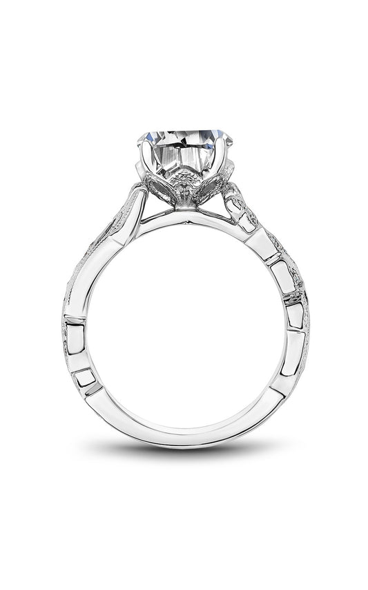 Platinum Sidestone Round Engagement Ring