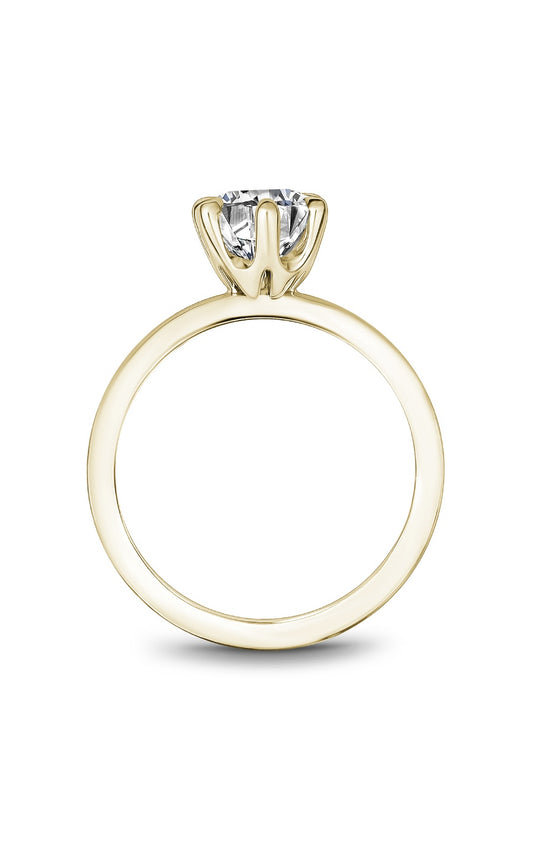 18K Yellow Gold Solitaire Round Engagement Ring