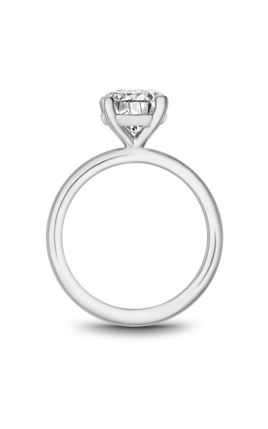 18K White Gold Solitaire Round Engagement Ring