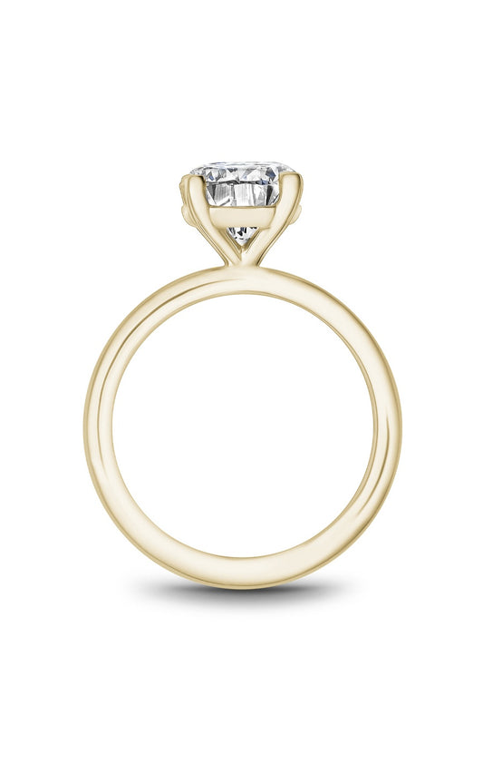 18K Yellow Gold Solitaire Round Engagement Ring