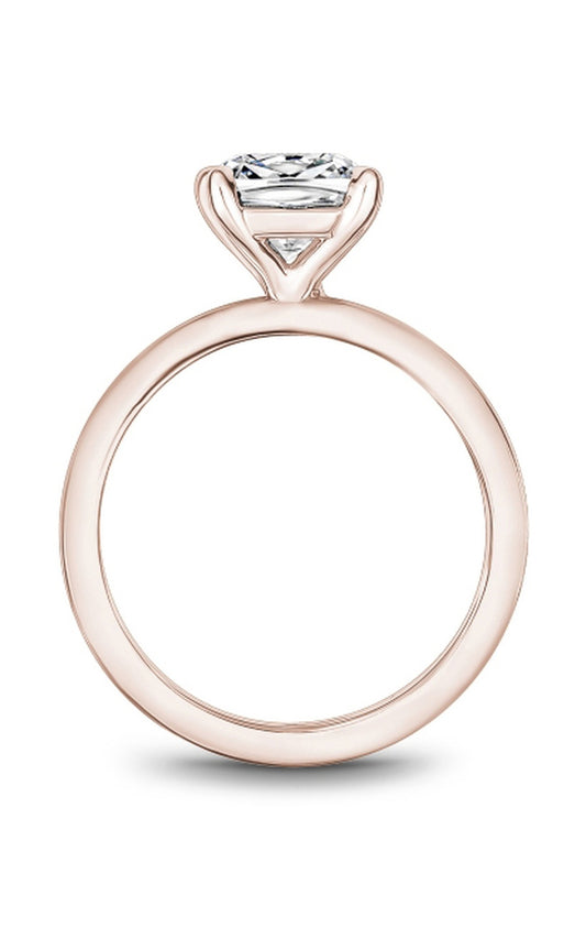 18K White Gold Solitaire Cushion Engagement Ring