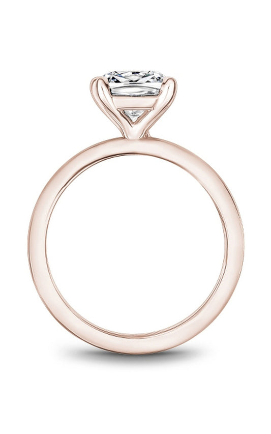 18K White Gold Solitaire Cushion Engagement Ring