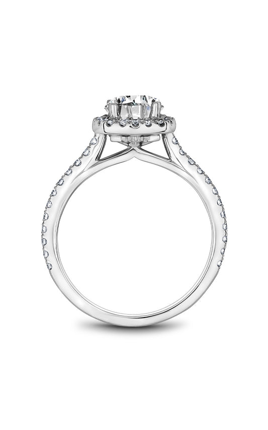 14K White Gold Round Engagement Ring