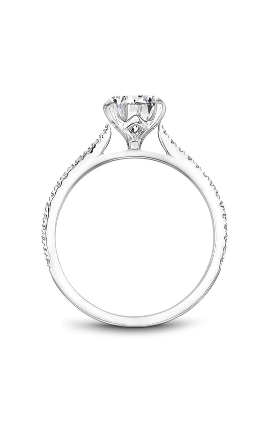Platinum Sidestone Round Engagement Ring