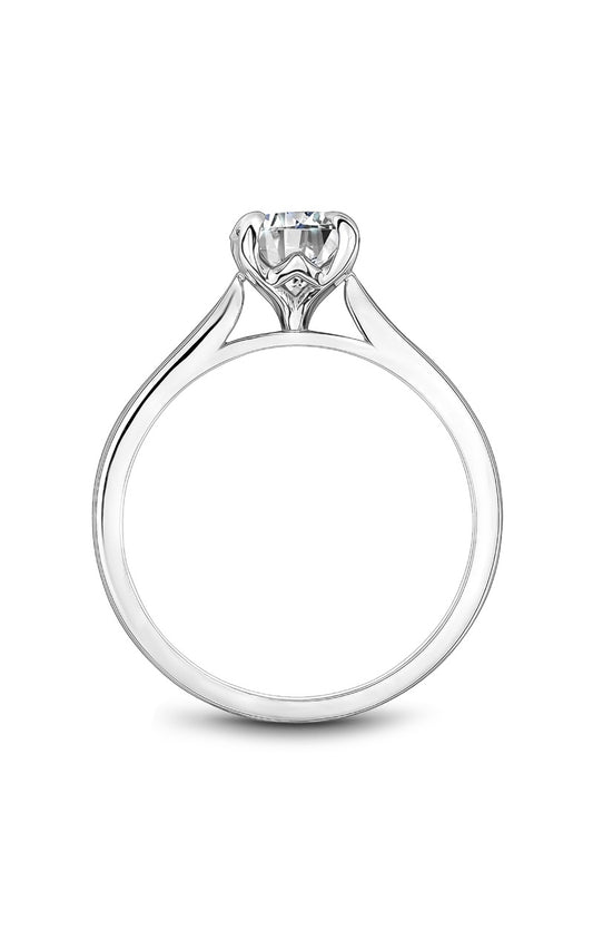 18K White Gold Solitaire Round Engagement Ring