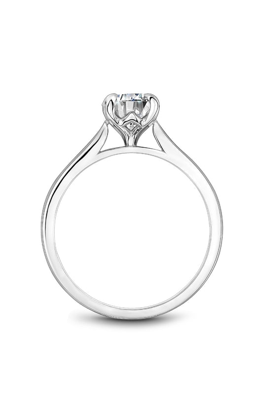 18K White Gold Solitaire Round Engagement Ring