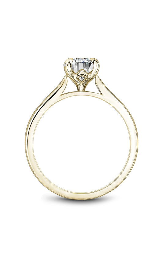 14K Yellow Gold Solitaire Round Engagement Ring