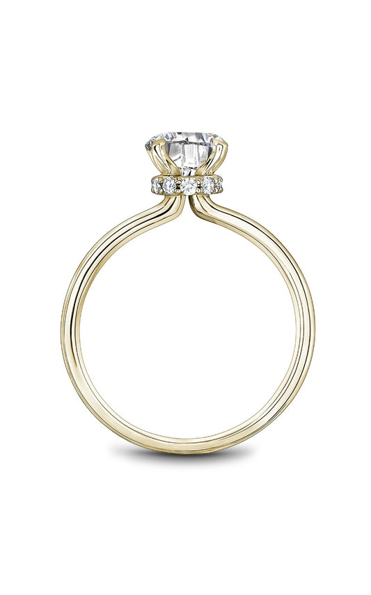 14K Yellow Gold Solitaire Round Engagement Ring
