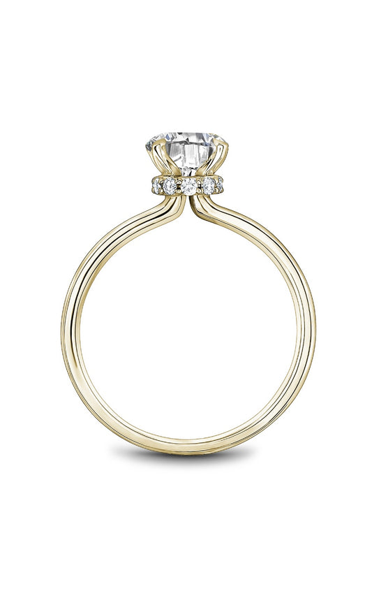 18K Yellow Gold Solitaire Round Engagement Ring