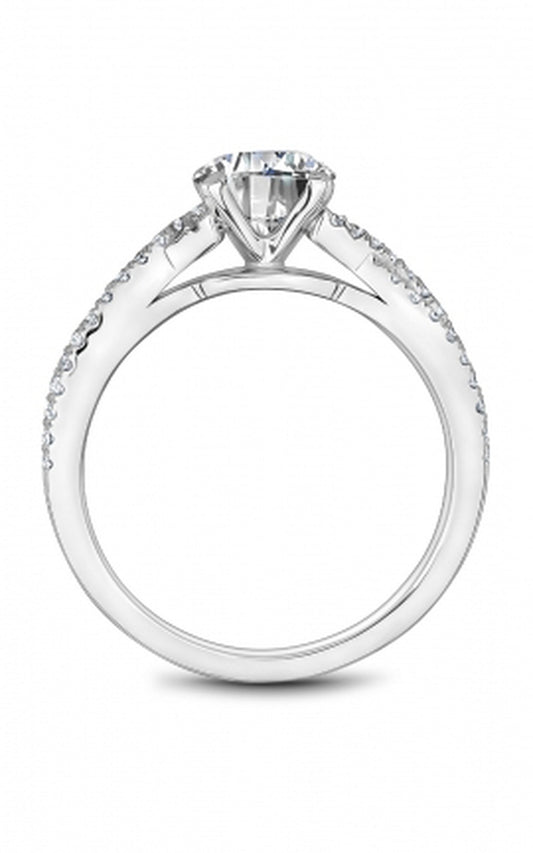 Platinum Sidestone Round Engagement Ring