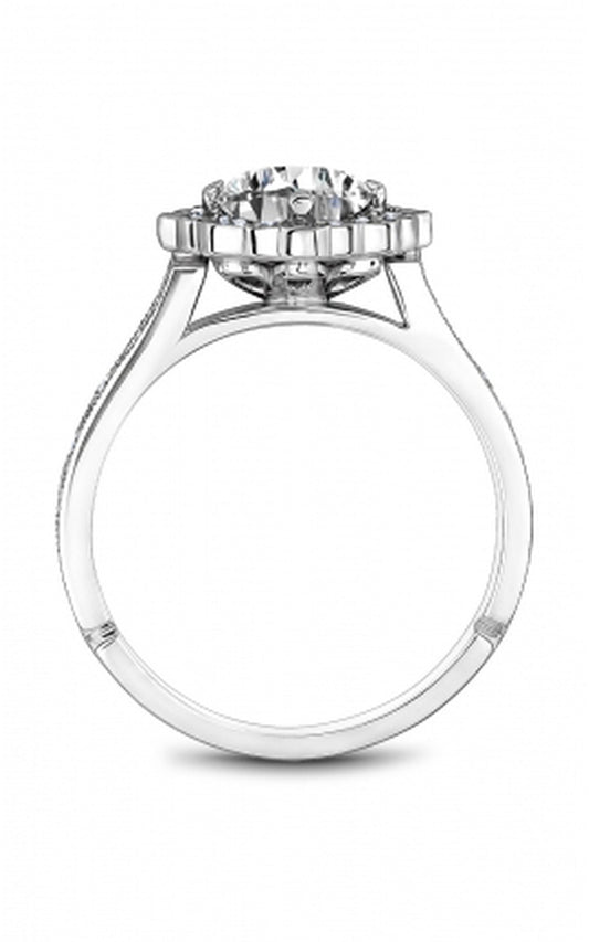 Platinum Halo Round Engagement Ring