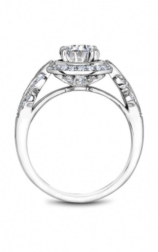 Platinum Halo Round Engagement Ring