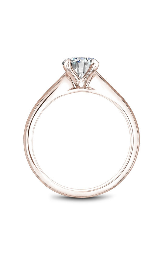 14K Rose Gold Solitaire Round Engagement Ring