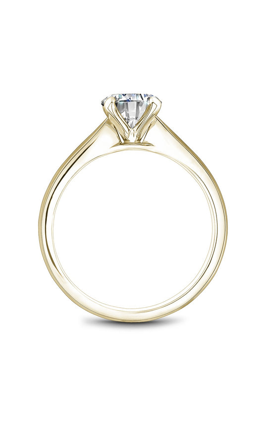 18K Yellow Gold Solitaire Round Engagement Ring