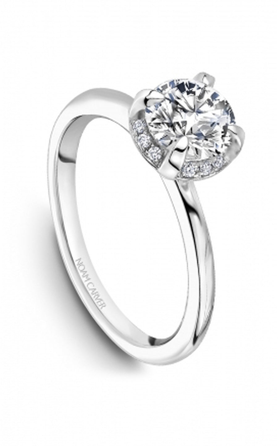 Platinum Halo Round Engagement Ring