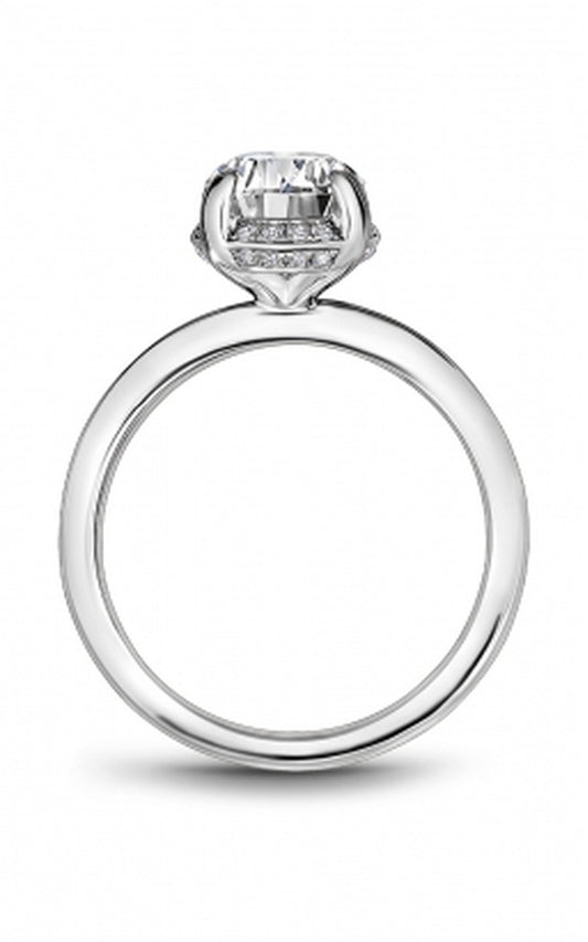 Platinum Halo Oval Engagement Ring