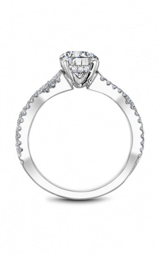Platinum Sidestone Round Engagement Ring
