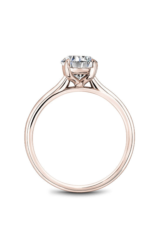 14K Rose Gold Solitaire Round Engagement Ring