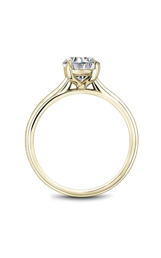 14K Yellow Gold Solitaire Round Engagement Ring