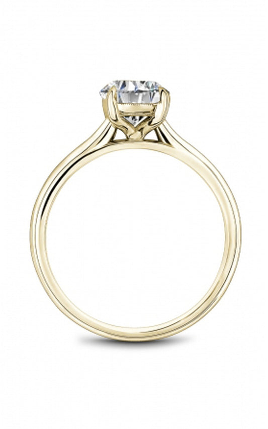 18K Yellow Gold Solitaire Round Engagement Ring
