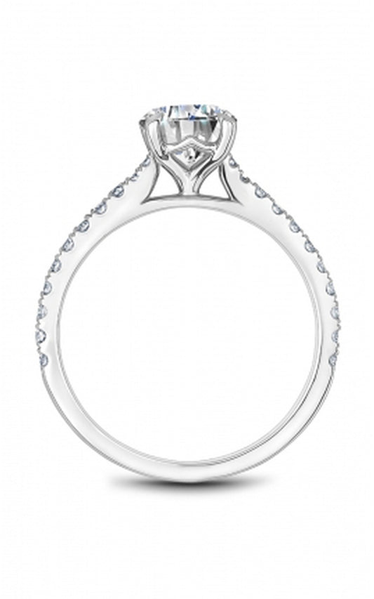 Platinum Sidestone Round Engagement Ring