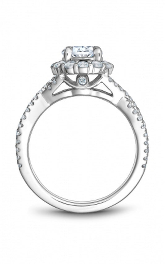 Platinum Halo Round Engagement Ring