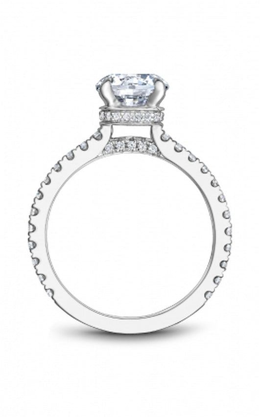 Platinum Sidestone Round Engagement Ring