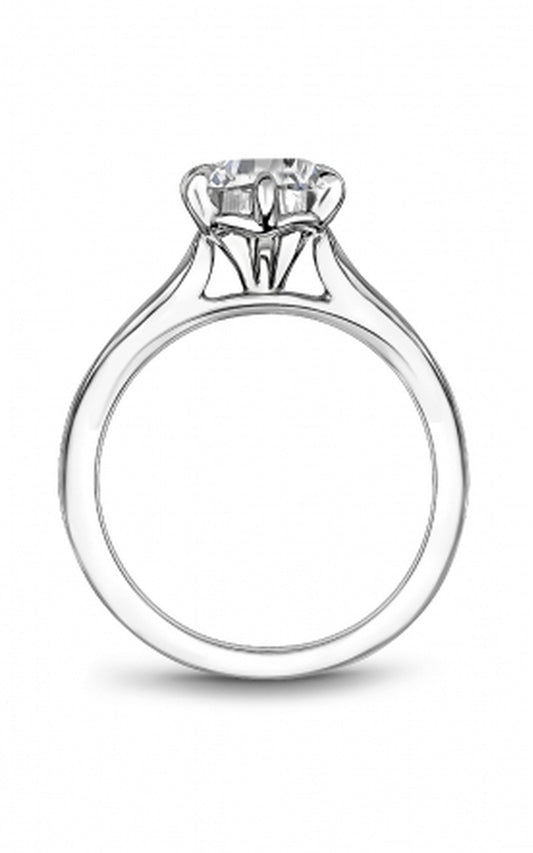 18K White Gold Solitaire Round Engagement Ring