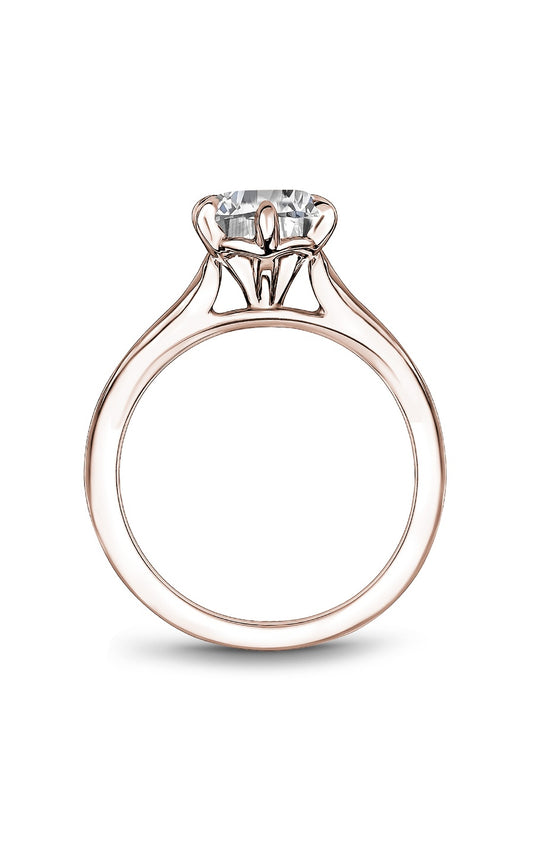 14K Rose Gold Solitaire Round Engagement Ring