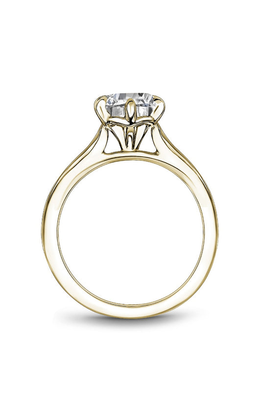 14K Yellow Gold Solitaire Round Engagement Ring