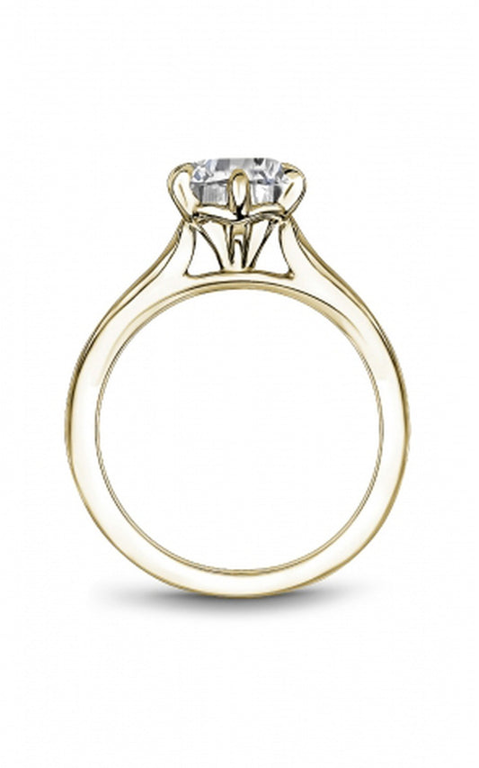 18K Yellow Gold Solitaire Round Engagement Ring