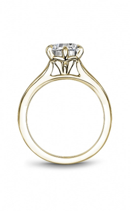 18K Yellow Gold Solitaire Round Engagement Ring
