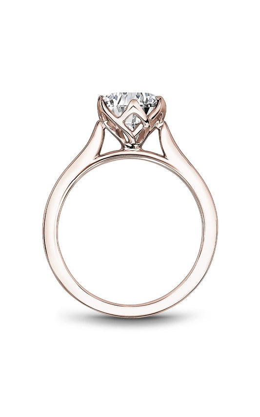 14K Rose Gold Solitaire Round Engagement Ring