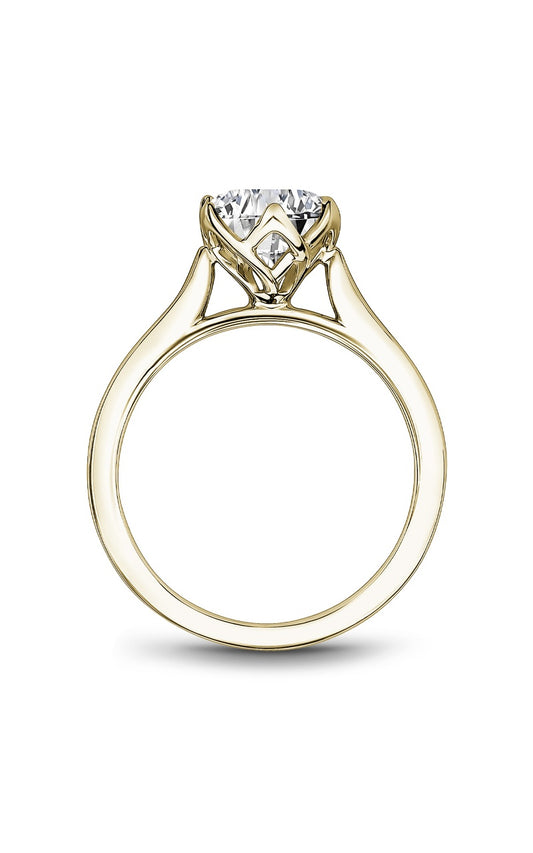 14K Yellow Gold Solitaire Round Engagement Ring