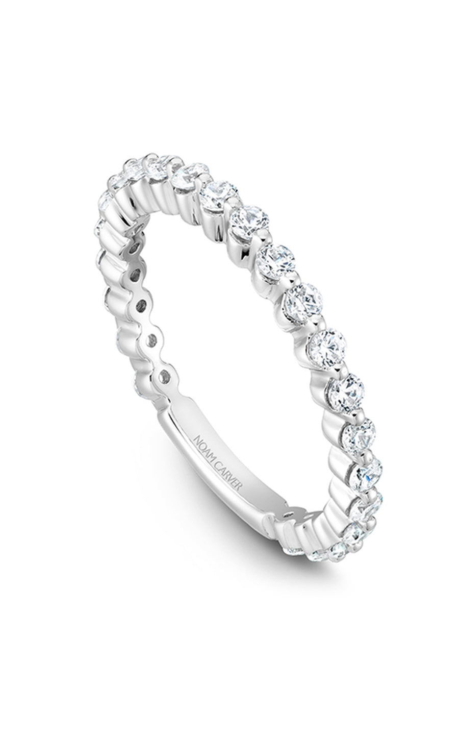 14K White Gold Stackables Round Wedding Band