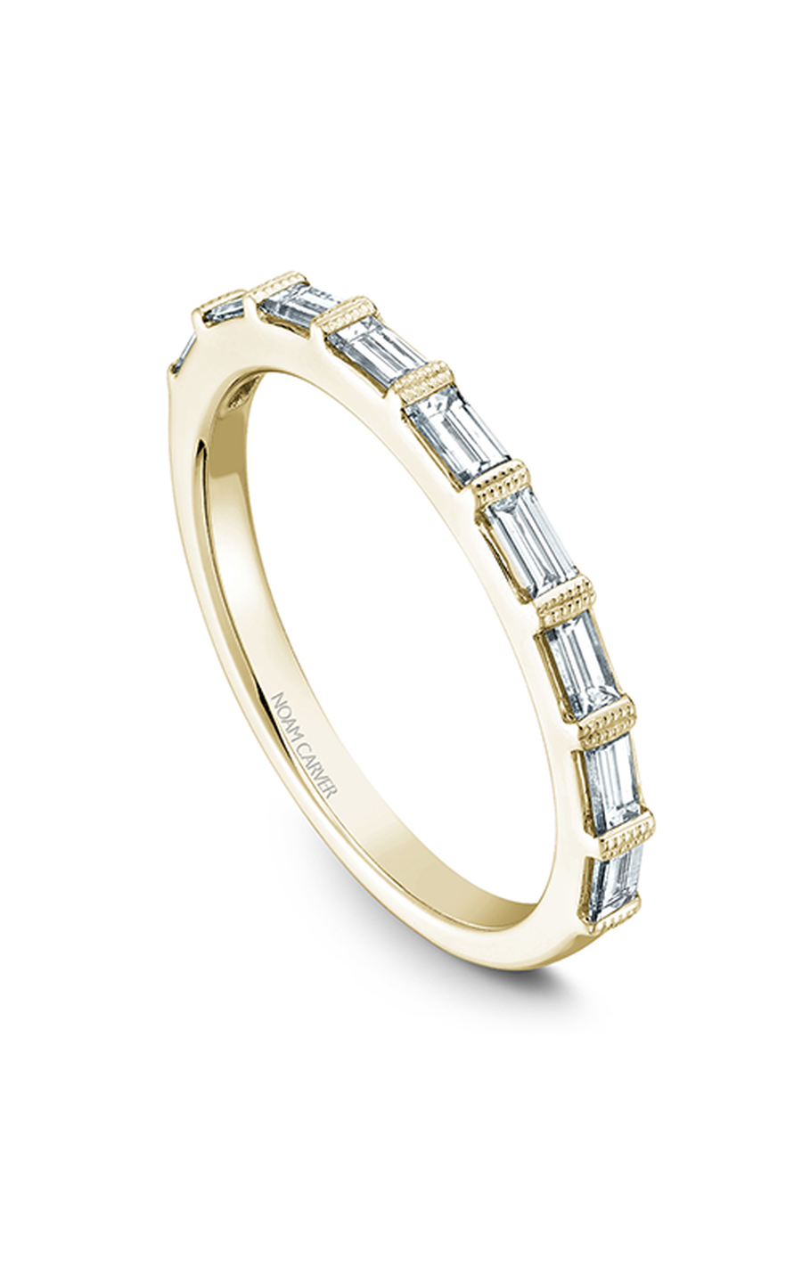 18K Yellow Gold Stackables Baguette Wedding Band