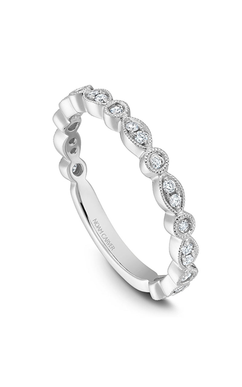 18K White Gold Stackables Round Wedding Band