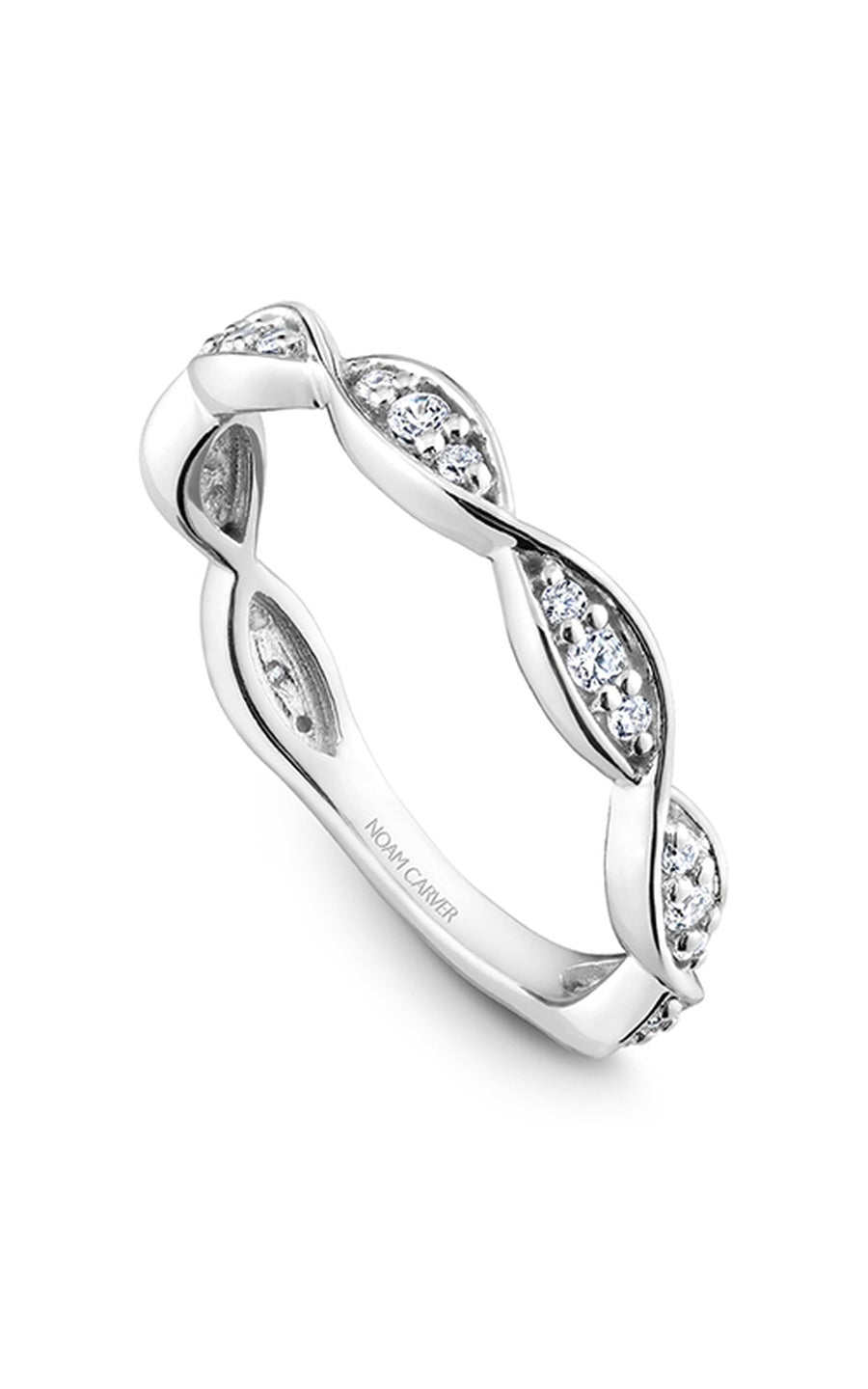 18K White Gold Stackables Round Wedding Band
