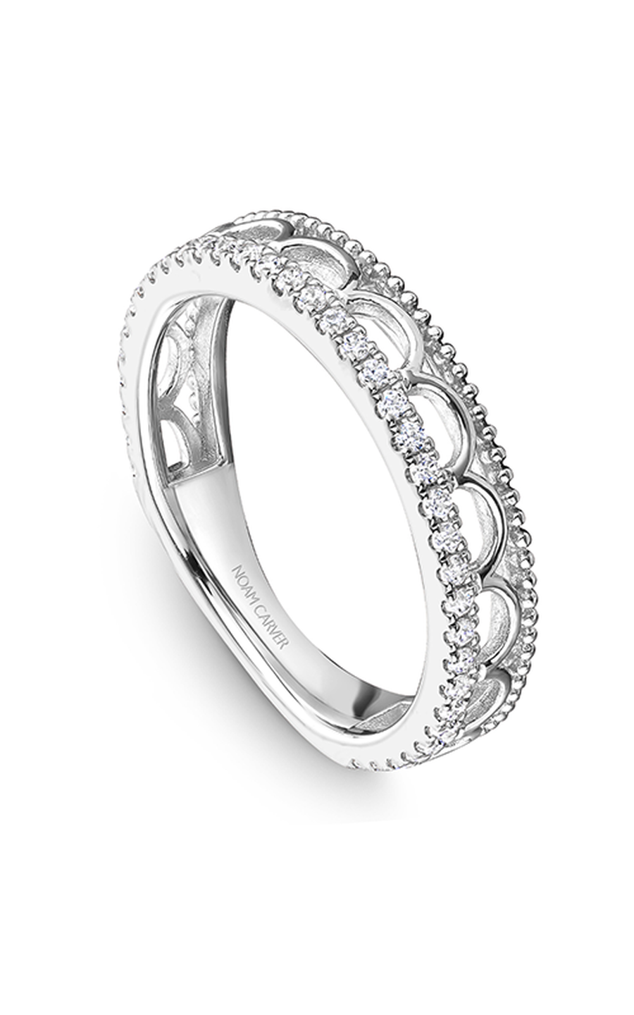 18K White Gold Stackables Round Wedding Band