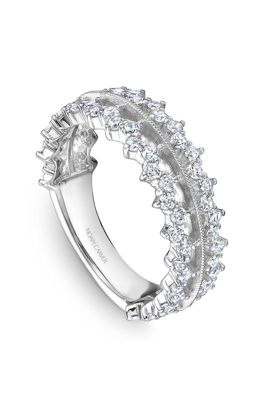18K White Gold Stackables Round Wedding Band