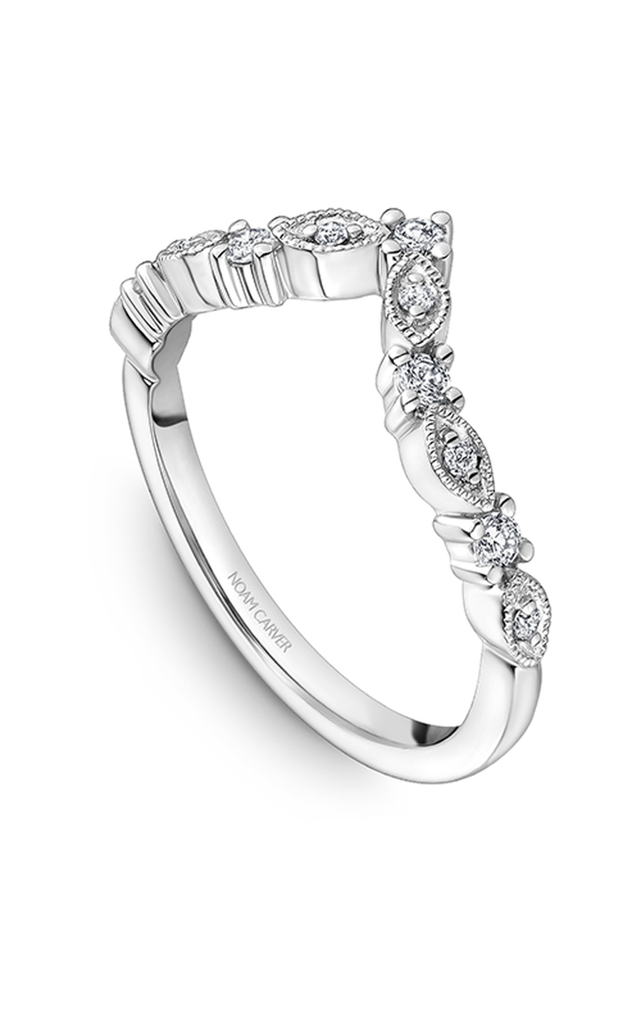 18K White Gold Stackables Round Wedding Band