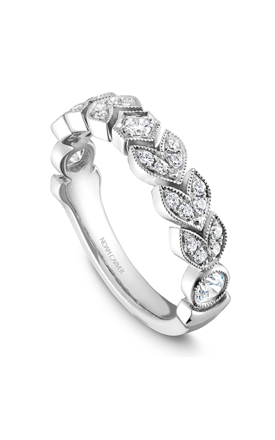 14K White Gold Stackables Round Wedding Band