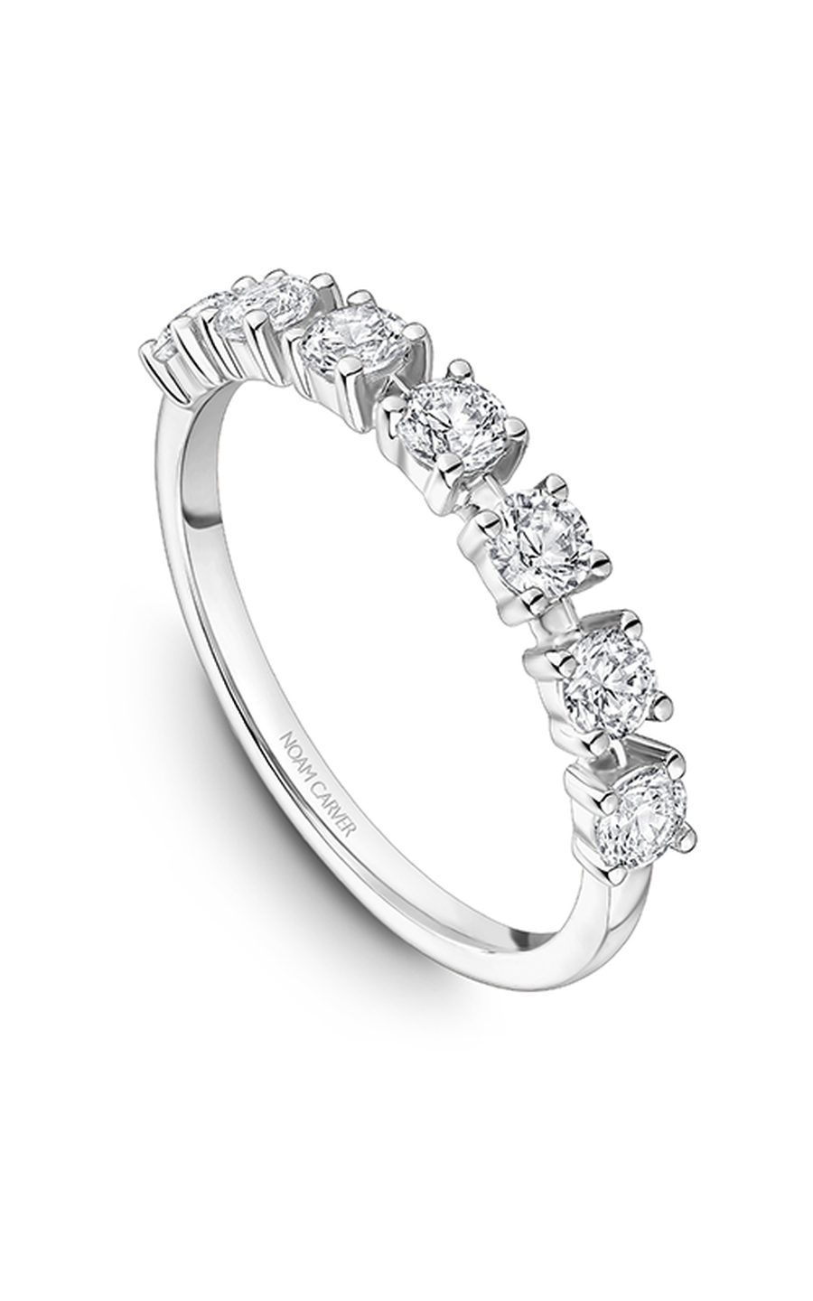 14K White Gold Stackables Round Wedding Band