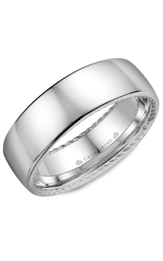 7 mm Carved Gents Wedding Band