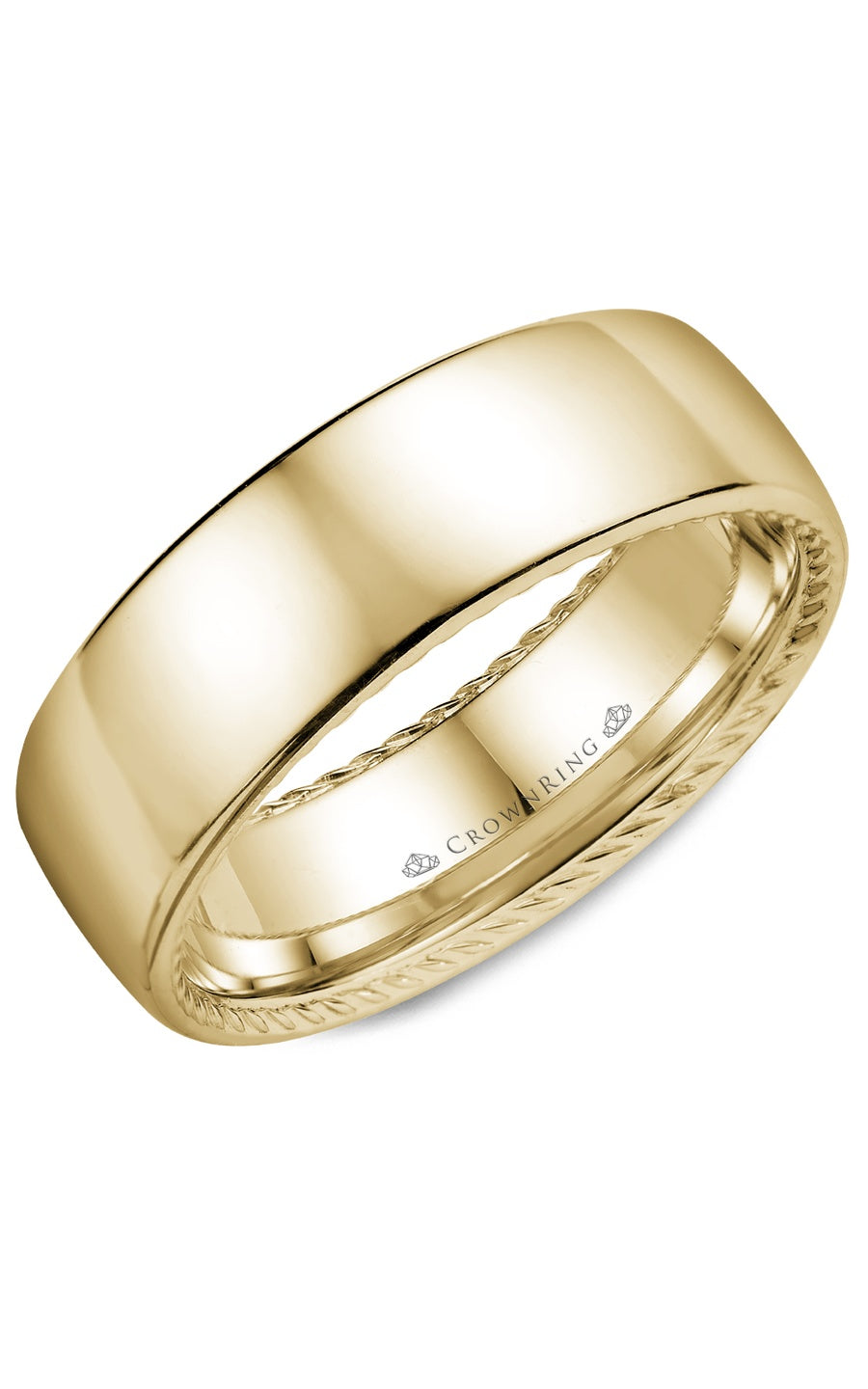 7 mm Carved Gents Wedding Band