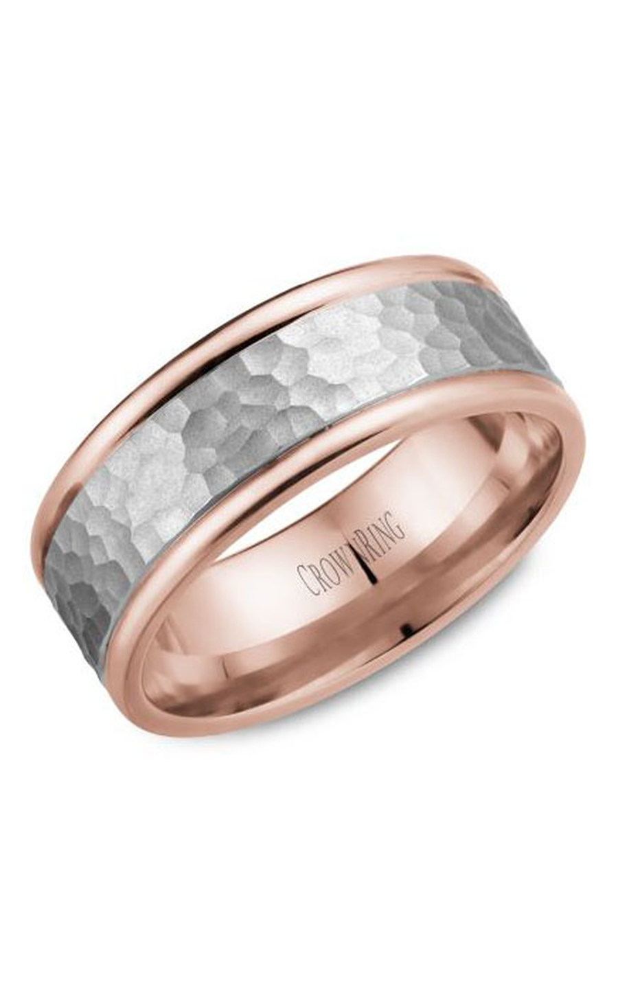 CrownRing Carved Wedding Band WB-028C8WR